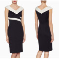 Black Janet Contrast Panel Dress